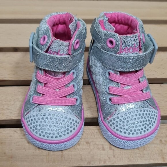 Skechers Twinkle Toes Shuffles Chatter High Top - Picture 6 of 9